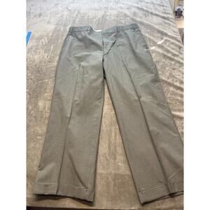 Brooks Stretch Men’s 38x31 Dress Pants 100%‎ Worsted Wool Gray Cuffed Pleated